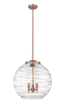 Innovations Lighting 221-3S-AC-G1213-18CL - Athens Deco Swirl - 3 Light - 18 inch - Antique Copper - Stem hung - Pendant