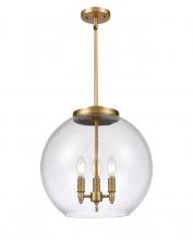 Innovations Lighting 221-3S-BB-G124-16 - Athens - 3 Light - 16 inch - Brushed Brass - Stem hung - Pendant