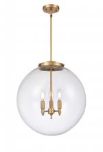 Innovations Lighting 221-3S-BB-G202-18 - Beacon - 3 Light - 18 inch - Brushed Brass - Cord hung - Pendant