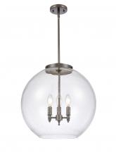 Innovations Lighting 221-3S-OB-G124-18-LED - Athens - 3 Light - 18 inch - Oil Rubbed Bronze - Cord hung - Pendant