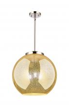 Innovations Lighting 221-3S-PN-G128-16 - Athens - 3 Light - 16 inch - Polished Nickel - Stem hung - Pendant