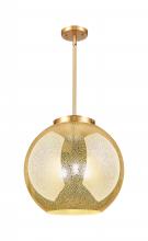 Innovations Lighting 221-3S-SG-G128-16 - Athens - 3 Light - 16 inch - Satin Gold - Stem hung - Pendant