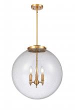 Innovations Lighting 221-3S-SG-G204-18-LED - Beacon - 3 Light - 18 inch - Satin Gold - Cord hung - Pendant