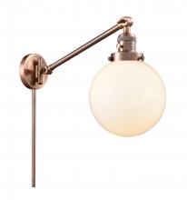 Innovations Lighting 237-AC-G201-8 - Beacon - 1 Light - 8 inch - Antique Copper -Adjustable Swing Arm