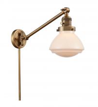 Innovations Lighting 237-BB-G321 - Olean - 1 Light - 9 inch - Brushed Brass - Swing Arm