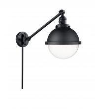 Innovations Lighting 237-BK-HFS-82-BK - Hampden - 1 Light - 9 inch - Matte Black -Adjustable Swing Arm