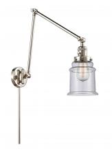 Innovations Lighting 238-PN-G184 - Canton - 1 Light - 6 inch - Polished Nickel - Swing Arm