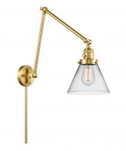 Innovations Lighting 238-SG-G42 - Cone - 1 Light - 8 inch - Satin Gold - Swing Arm