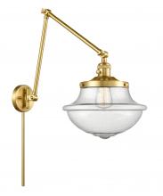 Innovations Lighting 238-SG-G544 - Oxford - 1 Light - 12 inch - Satin Gold -Adjustable Swing Arm