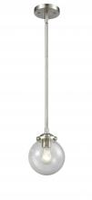 Innovations Lighting 284-1S-SN-G204-6 - Beacon - 1 Light - 6 inch - Brushed Satin Nickel - Stem hung - Mini Pendant
