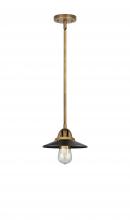 Innovations Lighting 288-1S-BB-M6-BK - Railroad - 1 Light - 8 inch - Brushed Brass - Stem hung - Mini Pendant