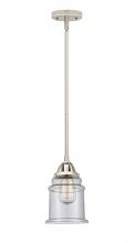 Innovations Lighting 288-1S-PN-G184 - Canton - 1 Light - 6 inch - Polished Nickel - Stem hung - Mini Pendant