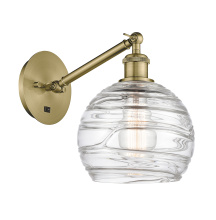 Innovations Lighting 317-1W-AB-G1213-8CL - Athens Deco Swirl - 1 Light - 8 inch - Antique Brass - Sconce