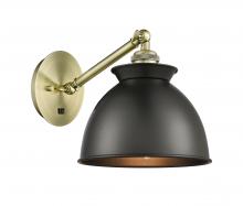 Innovations Lighting 317-1W-AB-M14-BK - Adirondack - 1 Light - 8 inch - Antique Brass - Adjustable Sconce