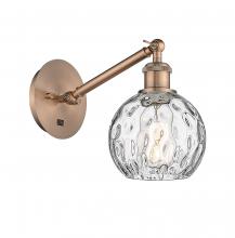 Innovations Lighting 317-1W-AC-G1215-6 - Athens Water Glass - 1 Light - 6 inch - Antique Copper - Adjustable Sconce