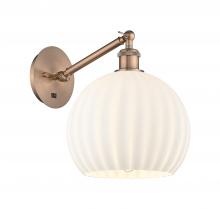Innovations Lighting 317-1W-AC-G1217-10WV - White Venetian - 1 Light - 10 inch - Antique Copper - Sconce