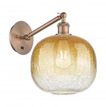 Innovations Lighting 317-1W-AC-G481-10AM - Brookhaven Sphere - 1 Light - 11 inch - Antique Copper - Sconce