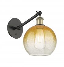 Innovations Lighting 317-1W-BAB-G483-8AM - Brookhaven Globe - 1 Light - 8 inch - Black Antique Brass - Sconce