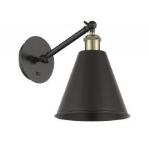 Innovations Lighting 317-1W-BAB-MBC-8-BK - Berkshire - 1 Light - 8 inch - Black Antique Brass - Adjustable Sconce
