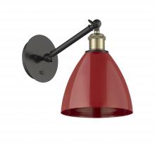 Innovations Lighting 317-1W-BAB-MBD-75-RD - Plymouth - 1 Light - 8 inch - Black Antique Brass - Adjustable Sconce