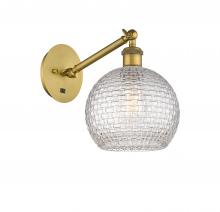 Innovations Lighting 317-1W-BB-G122C-8CL - Athens - 1 Light - 8 inch - Brushed Brass - Adjustable Sconce