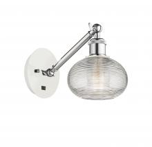 Innovations Lighting 317-1W-WPC-G555-6CL - Ithaca - 1 Light - 6 inch - White Polished Chrome - Adjustable Sconce