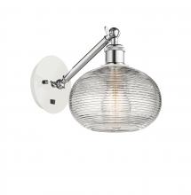 Innovations Lighting 317-1W-WPC-G555-8CL - Ithaca - 1 Light - 8 inch - White Polished Chrome - Adjustable Sconce
