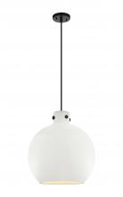 Innovations Lighting 410-1PL-BK-M410-16W - Newton Sphere - 1 Light - 16 inch - Matte Black - Cord hung - Pendant