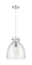 Innovations Lighting 410-1PM-PN-G412-12CL - Newton Bell - 1 Light - 12 inch - Polished Nickel - Cord hung - Pendant