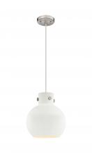 Innovations Lighting 410-1PM-SN-M410-10W - Newton Sphere - 1 Light - 10 inch - Satin Nickel - Cord hung - Pendant