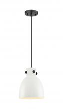 Innovations Lighting 410-1PS-BK-M412-8W - Newton Bell - 1 Light - 8 inch - Matte Black - Cord hung - Pendant