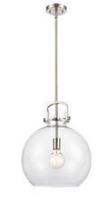 Innovations Lighting 410-1S-SN-14CL-LED - Newton Sphere - 1 Light - 14 inch - Brushed Satin Nickel - Cord hung - Pendant