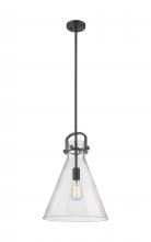 Innovations Lighting 410-1SL-BK-G411-14SDY - Newton Cone - 1 Light - 14 inch - Matte Black - Pendant