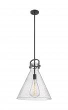 Innovations Lighting 410-1SL-BK-G411-16SDY - Newton Cone - 1 Light - 16 inch - Matte Black - Pendant