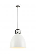 Innovations Lighting 410-1SL-BK-M412-14W - Newton Bell - 1 Light - 14 inch - Matte Black - Pendant