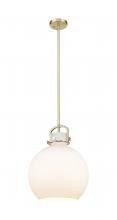 Innovations Lighting 410-1SL-CB-G410-14WH - Newton Sphere - 1 Light - 14 inch - Champagne Bronze - Pendant