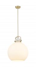 Innovations Lighting 410-1SL-CB-G410-16WH - Newton Sphere - 1 Light - 16 inch - Champagne Bronze - Pendant