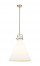 Innovations Lighting 410-1SL-CB-G411-18WH - Newton Cone - 1 Light - 18 inch - Champagne Bronze - Pendant