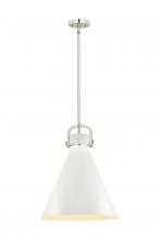 Innovations Lighting 410-1SL-PN-M411-16W - Newton Cone - 1 Light - 16 inch - Polished Nickel - Pendant