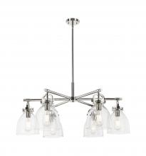 Innovations Lighting 410-6CR-PN-G412-7SDY - Newton Bell - 6 Light - 26 inch - Polished Nickel - Chandelier