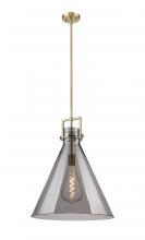 Innovations Lighting 411-1SL-BB-G411-18SM - Newton Cone - 1 Light - 18 inch - Brushed Brass - Stem hung - Pendant