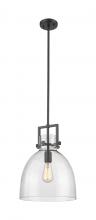 Innovations Lighting 411-1SM-BK-G412-12SDY - Newton Bell - 1 Light - 12 inch - Matte Black - Mini Pendant