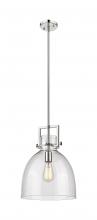 Innovations Lighting 411-1SM-PN-G412-12SDY - Newton Bell - 1 Light - 12 inch - Polished Nickel - Mini Pendant