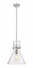 Innovations Lighting 411-1SM-SN-G411-12SDY - Newton Cone - 1 Light - 12 inch - Brushed Satin Nickel - Stem Hung - Mini Pendant