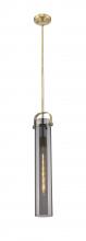 Innovations Lighting 413-1SS-BB-G413-1S-4SM - Pilaster - 1 Light - 4 inch Glass - Brushed Brass - Pendant