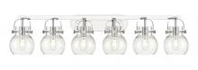 Innovations Lighting 423-6W-PC-G410-6SDY - Pilaster II Sphere - 6 Light - 46 inch - Polished Chrome - Bath Vanity Light