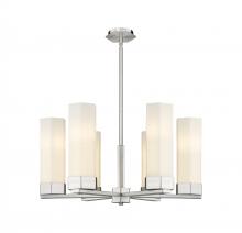 Innovations Lighting 427-6CR-SN-G427-14WH - Claverack - 6 Light - 28 inch - Satin Nickel - Chandelier