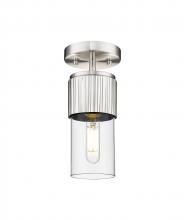 Innovations Lighting 428-1F-SN-G428-7CL - Bolivar - 1 Light - 5 inch - Satin Nickel - Semi-Flush Mount