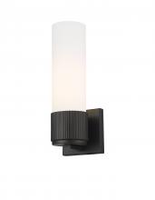  428-1W-BK-G428-12WH - Bolivar - 1 Light - 5 inch - Matte Black - Sconce