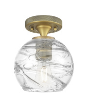 Innovations Lighting 434-1F-BB-G1213-6CL - Crown Point - 1 Light - 6 inch - Brushed Brass - Flush Mount